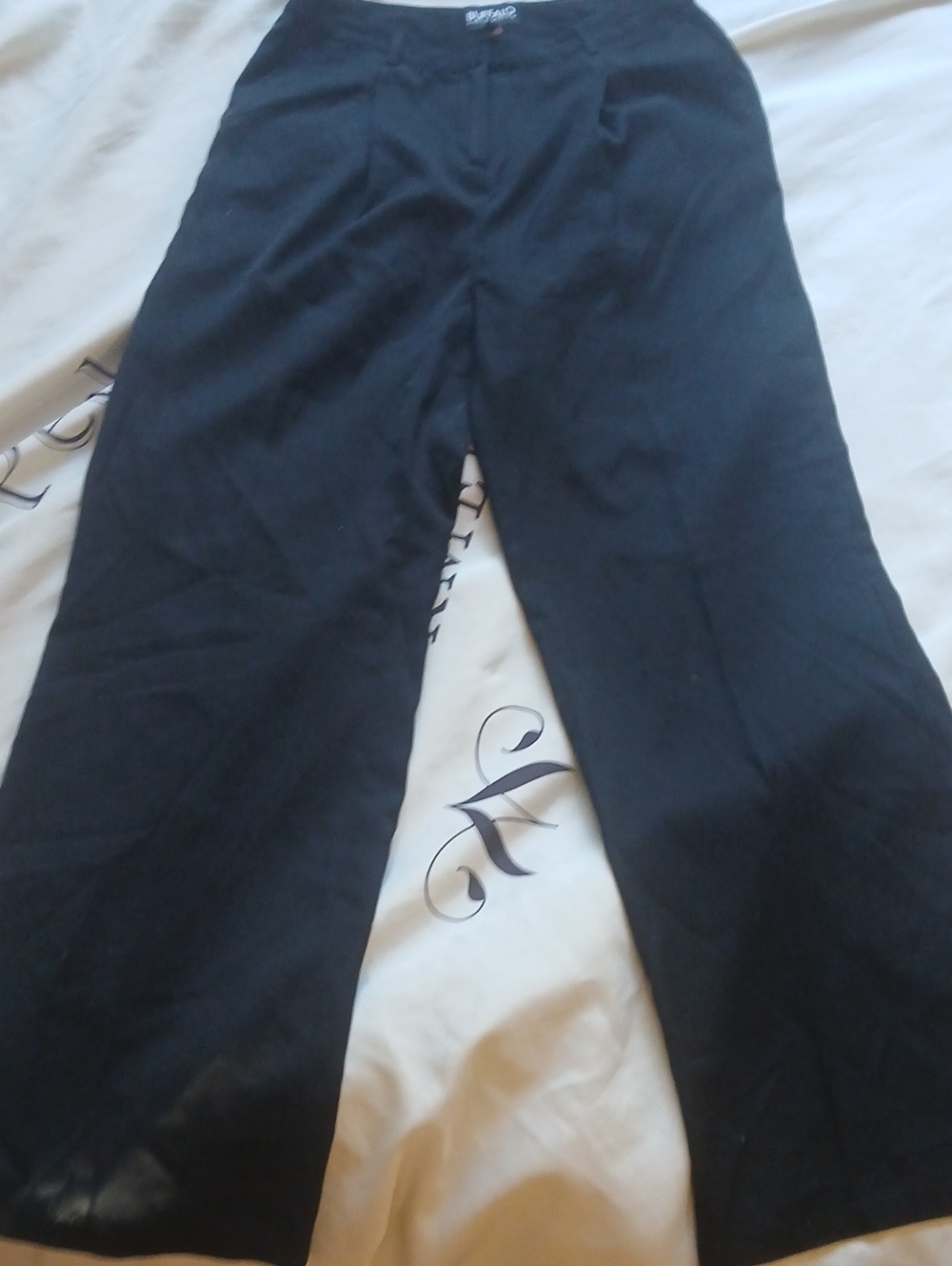 Buffalo David Bitton Black Wide Leg Pants